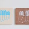 Print on wood big Canal houses brown/white - Image 2