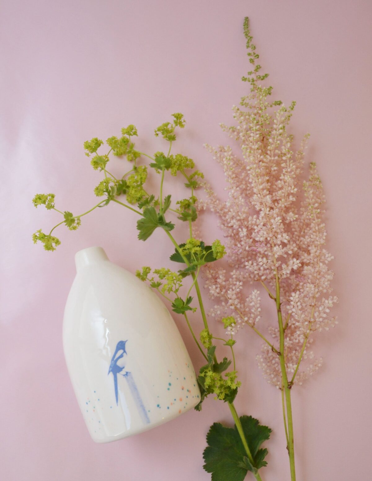 Bird vase, speckled glaze - Image 7