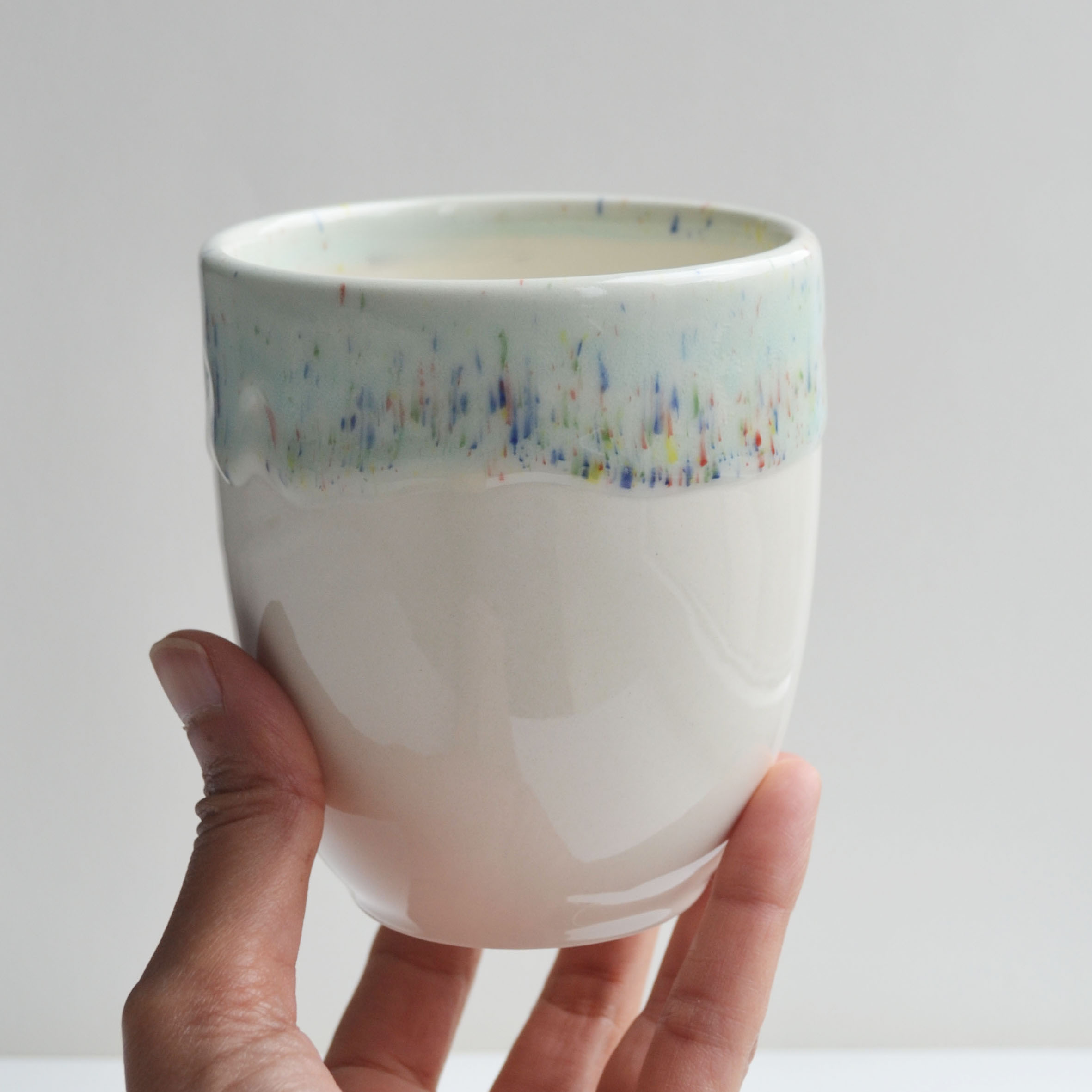 Speckled minty glaze cup - Image 2