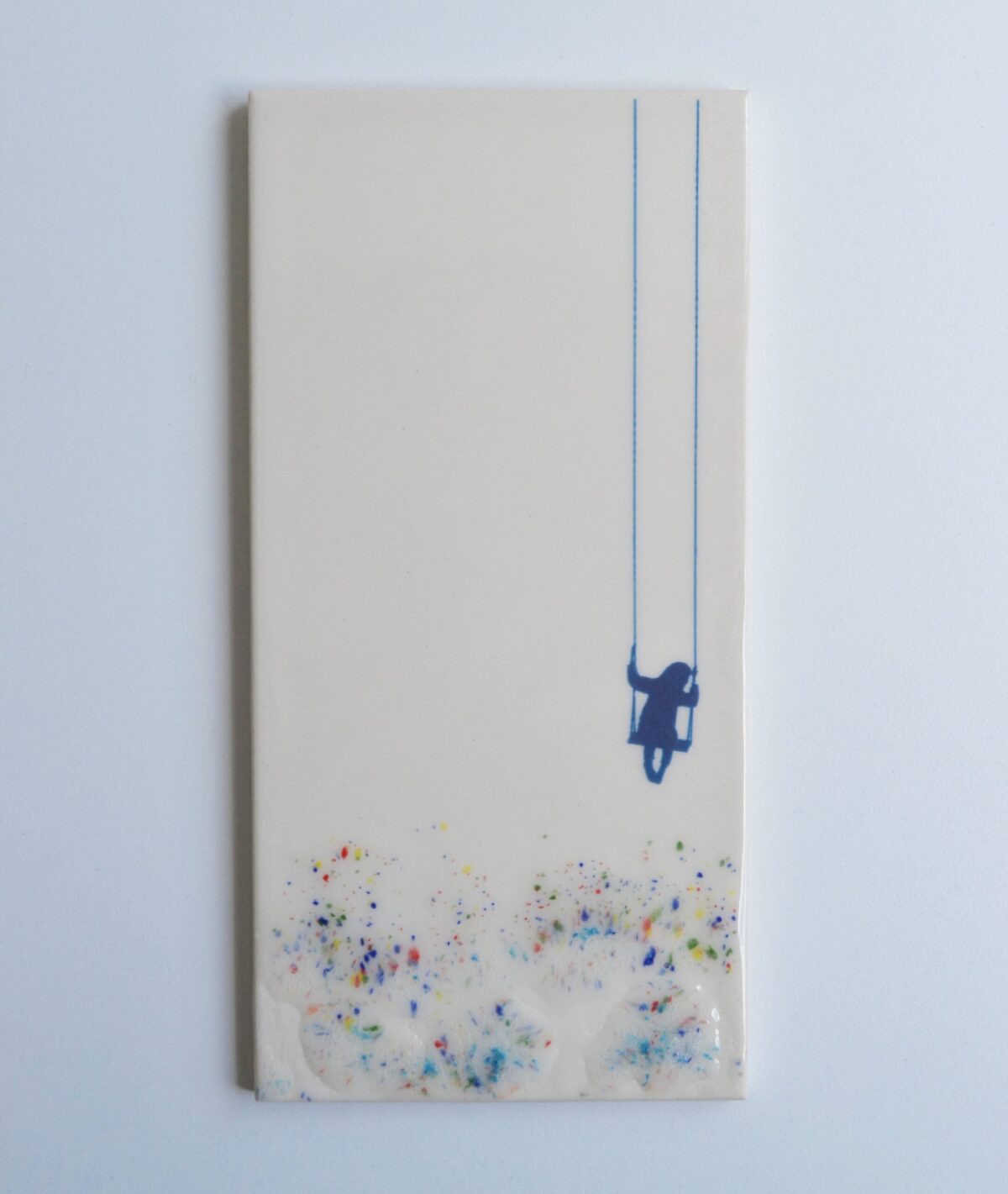 Tile swing, speckled clouds