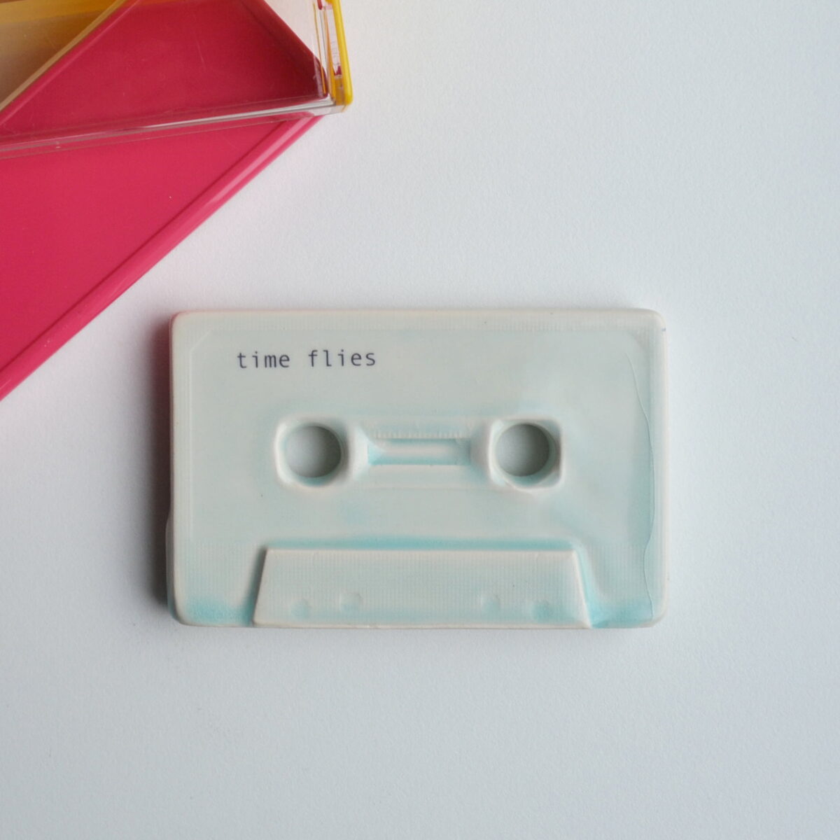 Time flies, cassette tapes, Shiny mint glaze - Image 5