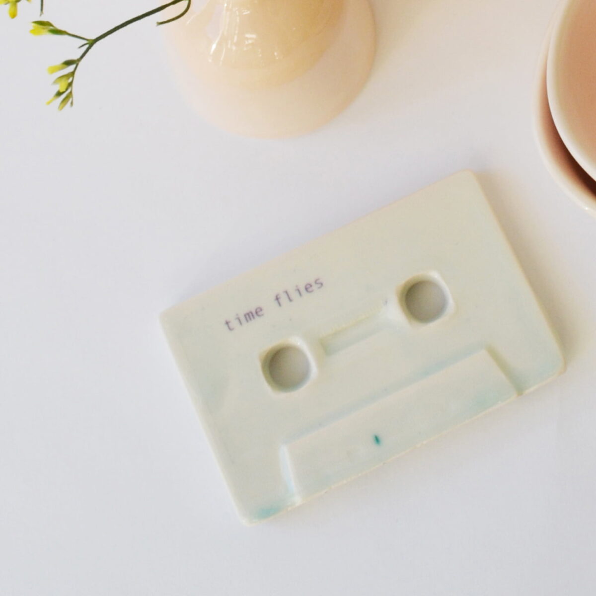 Time flies, cassette tapes, Shiny mint glaze - Image 7