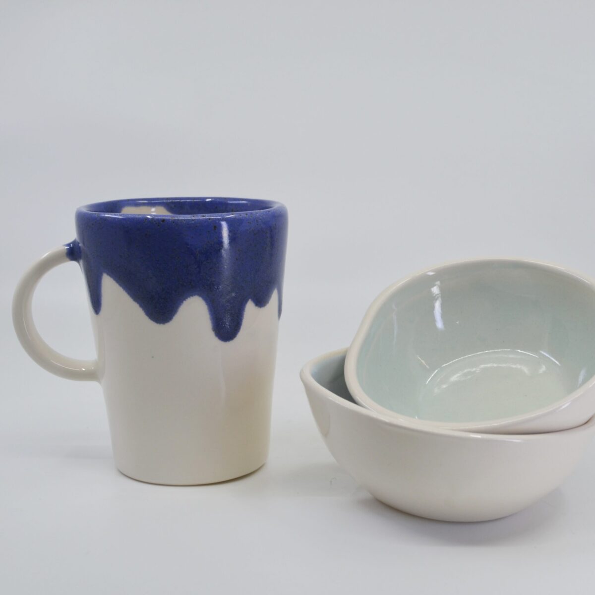 Drippy blue glaze cup - Image 6