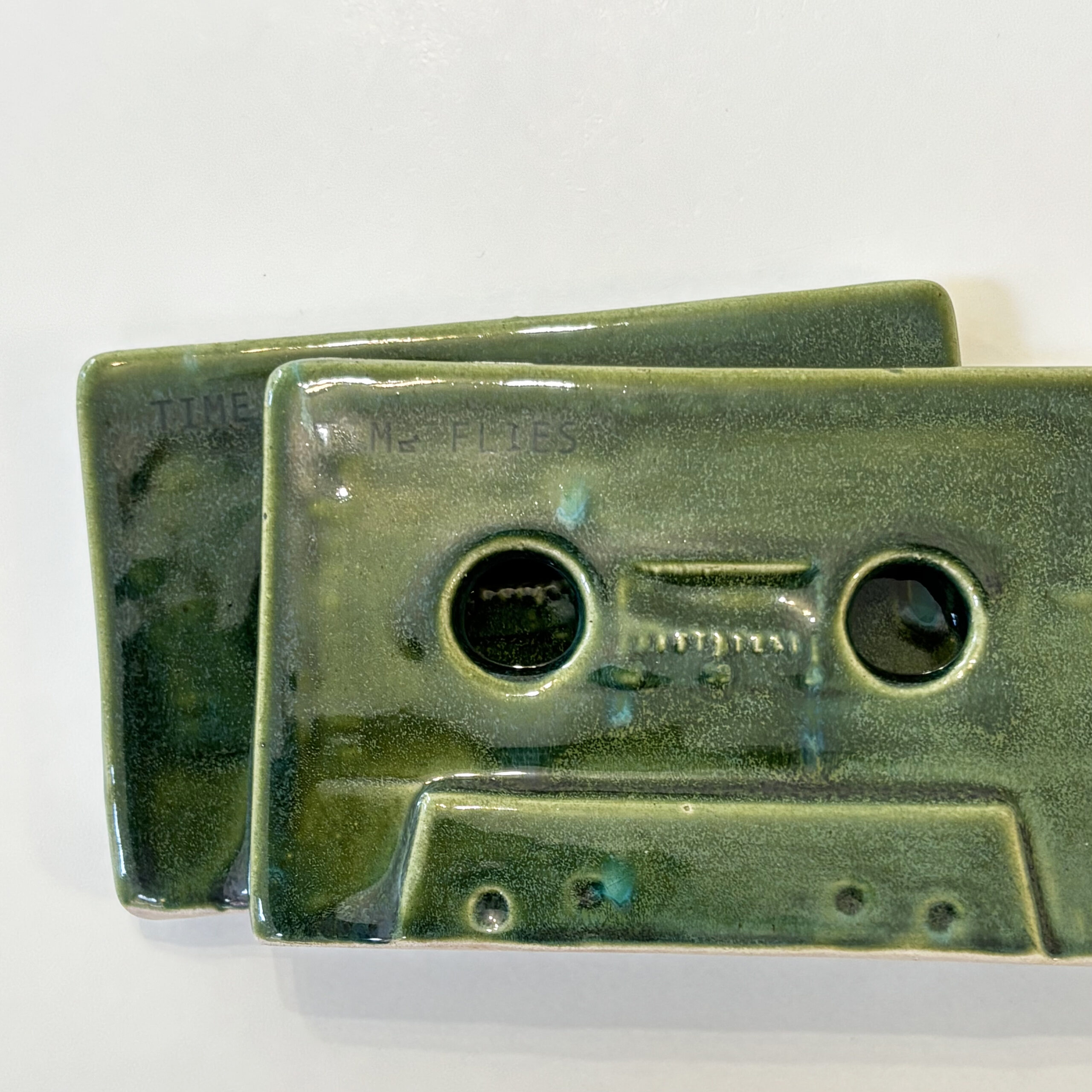 Time flies, cassette tape, deep bottle green - Image 2