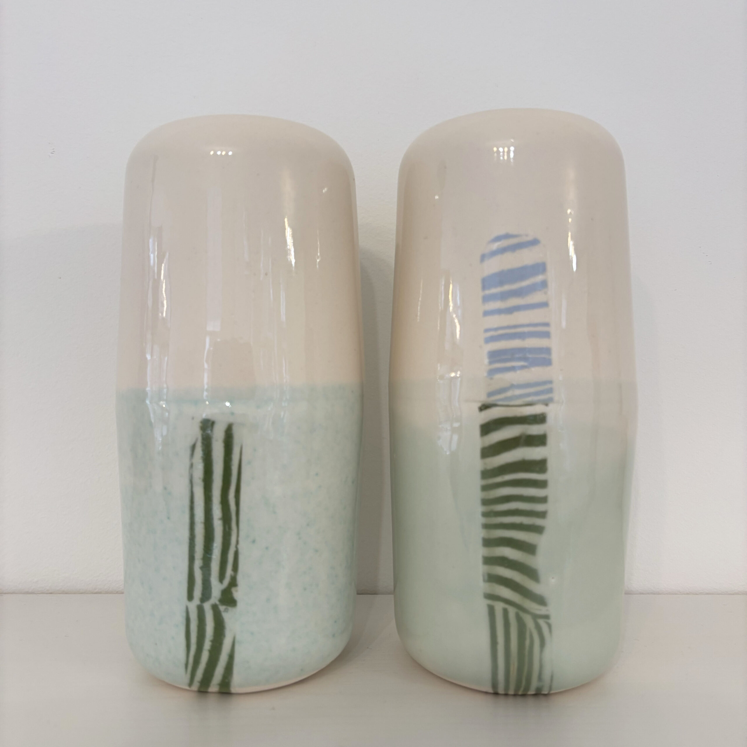 Two Nerikomi Vases (Set of 2)